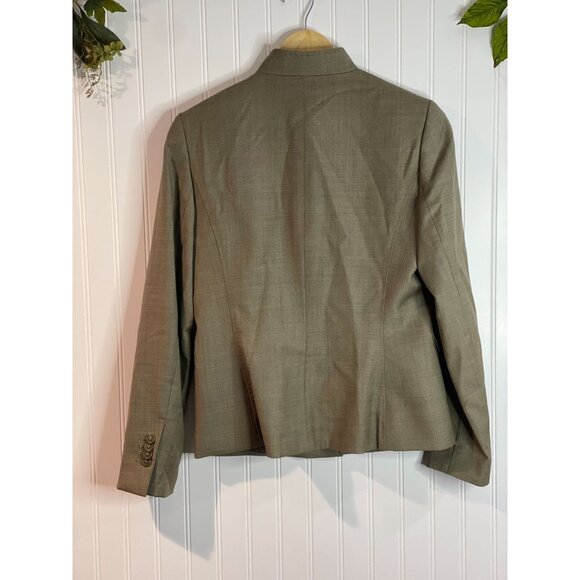 Brooks Brothers Womens Wool Blazer Size 4 Tan Button-Front - Picture 2 of 16